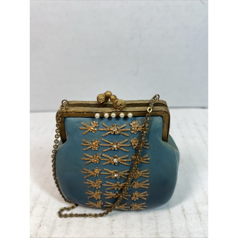 Vintage Popular Imports Inc 1999 Nostalgia Green Handbag Shoe Figurines Set Of 2 - Picture 2 of 6